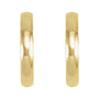 Sapphire Row Gold Hinged Hoop Earrings - 14K Yellow Gold, 16 mm (view 2)