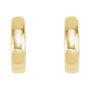 Sapphire Row Gold Hinged Hoop Earrings - 10K Yellow Gold (view 2)