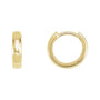 Sapphire Row Gold Hinged Hoop Earrings - 14K Yellow Gold