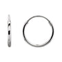 Sapphire Row Gold Endless Tube Hoop Earrings - 14K White Gold, 10 mm