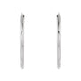 Sapphire Row Gold Endless Tube Hoop Earrings - 14K White Gold, 15 mm (view 2)