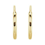 Sapphire Row Gold Endless Tube Hoop Earrings - 14K Yellow Gold, 10 mm