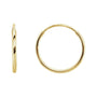 Sapphire Row Gold Endless Tube Hoop Earrings - 14K Yellow Gold, 12 mm