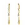 Sapphire Row Gold Endless Tube Hoop Earrings - 14K Yellow Gold, 15 mm (view 2)