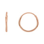 Sapphire Row Gold Endless Tube Hoop Earrings - 14K Rose Gold, 10 mm