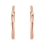 Sapphire Row Gold Endless Tube Hoop Earrings - 14K Rose Gold, 10 mm (view 2)