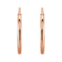 Sapphire Row Gold Endless Tube Hoop Earrings - 14K Rose Gold, 12 mm (view 2)