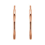 Sapphire Row Gold Endless Tube Hoop Earrings - 14K Rose Gold, 15 mm (view 2)