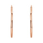 Sapphire Row Gold Endless Tube Hoop Earrings - 14K Rose Gold, 20 mm (view 2)