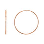 Sapphire Row Gold Endless Tube Hoop Earrings - 14K Rose Gold, 24 mm