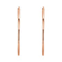 Sapphire Row Gold Endless Tube Hoop Earrings - 14K Rose Gold, 24 mm (view 2)
