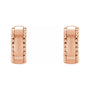 Sapphire Row Gold Granulated Bead Hoop Earrings - 14K Rose Gold (view 2)