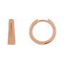 Sapphire Row Gold Tapered Hinged Hoop Earrings - 14K Rose Gold, 15 mm
