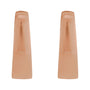 Sapphire Row Gold Tapered Hinged Hoop Earrings - 14K Rose Gold, 15 mm (view 2)