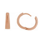 Sapphire Row Gold Tapered Hinged Hoop Earrings - 14K Rose Gold, 15 mm (view 3)