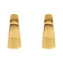 Sapphire Row Gold Tapered Hinged Hoop Earrings - 14K Yellow Gold, 10.25 mm (view 2)