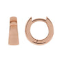 Sapphire Row Gold Tapered Hinged Hoop Earrings - 14K Rose Gold, 10.25 mm