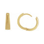 Sapphire Row Gold Tapered Hinged Hoop Earrings - 14K Yellow Gold, 15 mm (view 3)