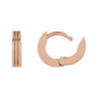 Sapphire Row Gold Grooved Huggie Hoop Earrings - 14K Rose Gold, 10 mm (view 3)