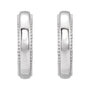 Sapphire Row Gold Wheat & Milgrain Hoop Earrings - Platinum (view 2)