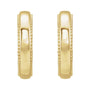 Sapphire Row Gold Wheat & Milgrain Hoop Earrings - 14K Yellow Gold (view 2)