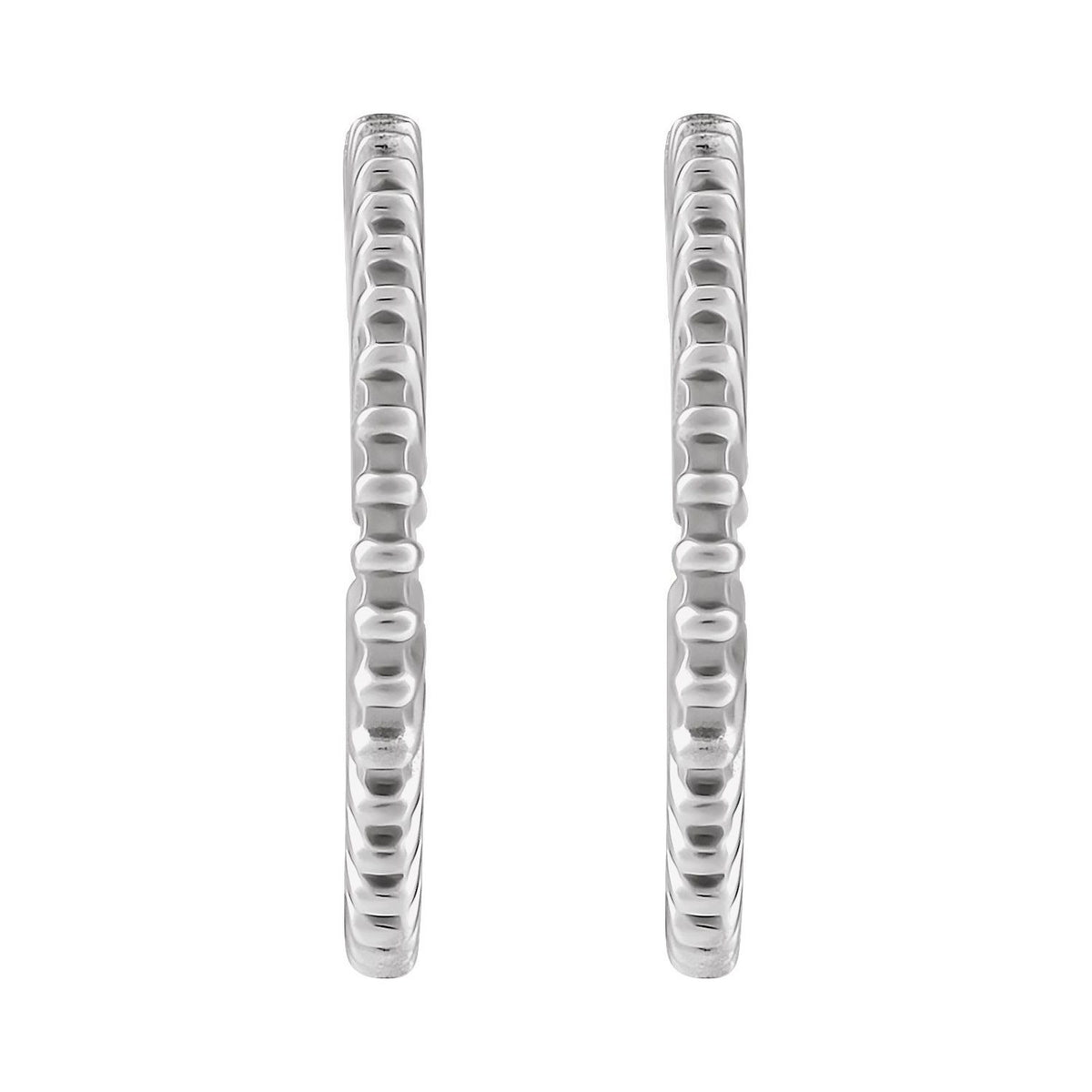 Sapphire Row Gold Starburst Hoop Earrings - Platinum, 16 mm (view 2)