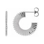 Sapphire Row Gold Starburst Hoop Earrings - Platinum, 19 mm