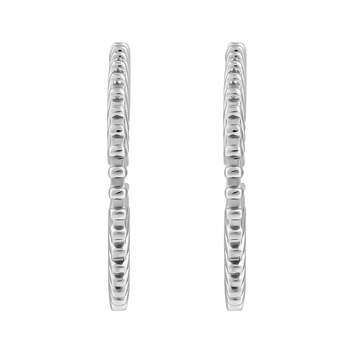 Sapphire Row Gold Starburst Hoop Earrings - Platinum, 19 mm (view 2)