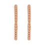Sapphire Row Gold Starburst Hoop Earrings - 14K Rose Gold, 16 mm (view 2)