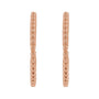 Sapphire Row Gold Starburst Hoop Earrings - 14K Rose Gold, 19 mm (view 2)