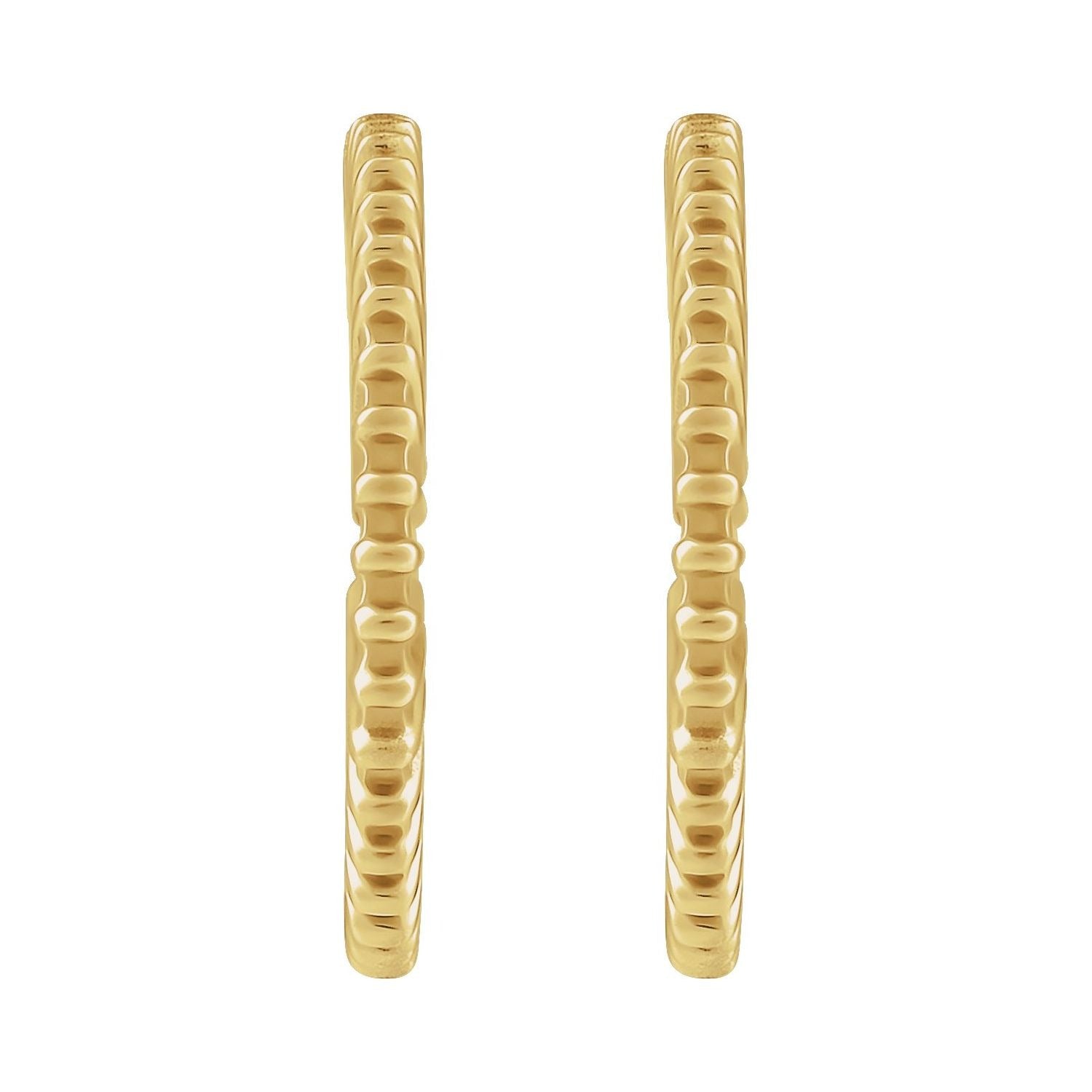 Sapphire Row Gold Starburst Hoop Earrings - 14K Yellow Gold, 16 mm (view 2)