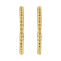 Sapphire Row Gold Starburst Hoop Earrings - 14K Yellow Gold, 16 mm (view 2)