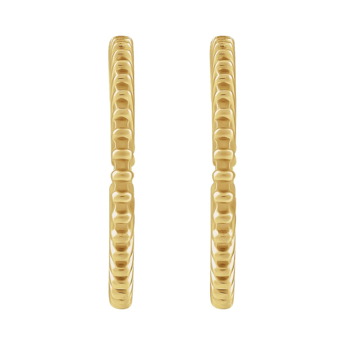 Sapphire Row Gold Starburst Hoop Earrings - 14K Yellow Gold, 16 mm (view 2)