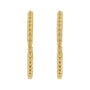 Sapphire Row Gold Starburst Hoop Earrings - 14K Yellow Gold, 19 mm (view 2)