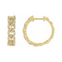 Sapphire Row Lab-Grown Diamond Pavé Chain Link Hoop Earrings - 14K Yellow Gold
