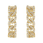 Sapphire Row Lab-Grown Diamond Pavé Chain Link Hoop Earrings - 14K Yellow Gold (view 2)