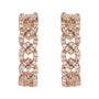 Sapphire Row Lab-Grown Diamond Pavé Chain Link Hoop Earrings - 14K Rose Gold (view 2)