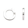 Sapphire Row Natural Diamond Flush-Set Huggie Earrings - 14K White Gold