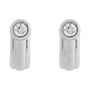 Sapphire Row Lab-Grown Diamond Solitaire J-Hoop Earrings - Platinum (view 2)