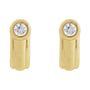 Sapphire Row Lab-Grown Diamond Solitaire J-Hoop Earrings - 14K Yellow Gold (view 2)