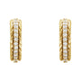 Sapphire Row Natural Diamond Rope Hoop Earrings - 14K Yellow Gold (view 2)