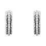 Sapphire Row Natural Diamond Rope Hoop Earrings - 14K White Gold (view 2)