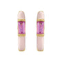 Sapphire Row Natural Pink Tourmaline & Pink Enamel Hinged Hoop Earrings - 14K Yellow Gold (view 2)