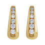 Sapphire Row Lab-Grown Diamond Graduated Squared Huggie Earrings - 14K Yellow Gold (view 2)