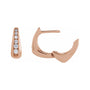Sapphire Row Lab-Grown Diamond Graduated Squared Huggie Earrings - 14K Rose Gold (view 3)