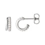 Sapphire Row Lab-Grown Diamond Double Hoop Earrings - Platinum