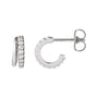 Sapphire Row Lab-Grown Diamond Double Hoop Earrings - Platinum (view 2)