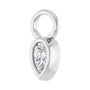 Sapphire Row Natural Diamond Pear Bezel Hoop Charm - 14K White Gold, 5 × 3 mm · 1/5 ct (view 2)