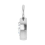 Sapphire Row Natural Diamond Pear Bezel Hoop Charm - 14K White Gold, 6 × 4 mm · 1/3 ct (view 2)