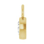 Sapphire Row Natural Diamond Pear Bezel Hoop Charm - 14K Yellow Gold, 6 × 4 mm · 1/3 ct (view 2)